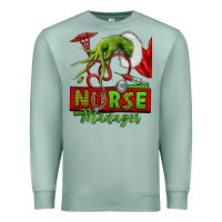 Seafoam grinch hand nurse manager Premium Sweatshirt - NancyCooperArtShop