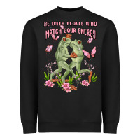 Black be with people who match your energy Heavyweight Sweatshirt - MaliasSmallBusiness