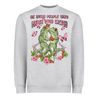 Heather Grey be with people who match your energy Heavyweight Sweatshirt - MaliasSmallBusiness