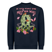 Navy be with people who match your energy Heavyweight Sweatshirt - MaliasSmallBusiness