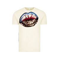 Vintage Arctic American lips leopard Vintage Tee - NancyCooperArtShop