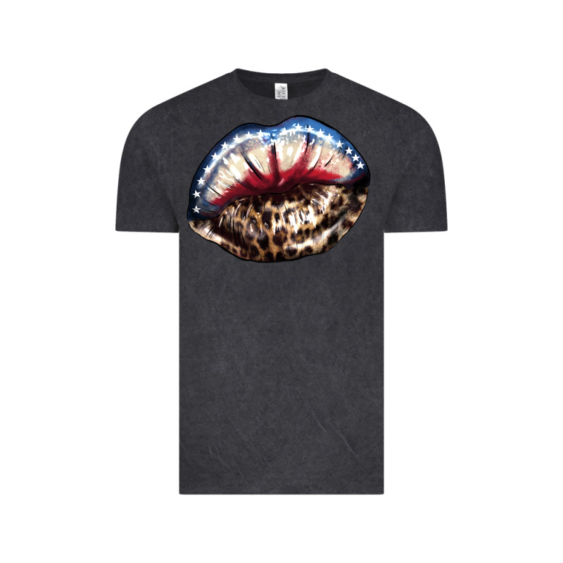 American Lips Leopard Vintage Tee by NancyCooperArtShop | Teevron