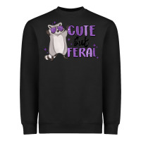 Black cute but feral Heavyweight Sweatshirt - MaliasSmallBusiness