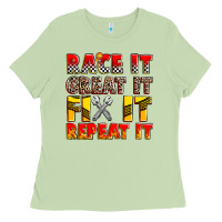 Matcha race it great it fix it repeat it Ladies Tee - Zillion Design Studio