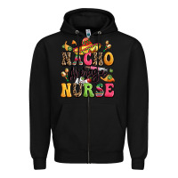 Black nacho average nurse Zipper Hoodie - LillyAllenDesigns
