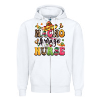 White nacho average nurse Zipper Hoodie - LillyAllenDesigns