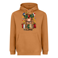 Meerkat teacher life blonde caucassian messy bun Heavyweight Hoodie - texasbilliewilder
