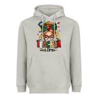Moon Dust teacher life blonde caucassian messy bun Heavyweight Hoodie - texasbilliewilder