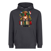 Smoke teacher life blonde caucassian messy bun Heavyweight Hoodie - texasbilliewilder