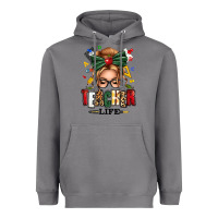 Storm teacher life blonde caucassian messy bun Heavyweight Hoodie - texasbilliewilder