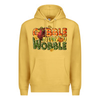 Antique Gold Gobble till you wobble turkey thanksgiving Premium Hoodie - NancyCooperArtShop