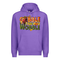 Purple Gobble till you wobble turkey thanksgiving Premium Hoodie - NancyCooperArtShop