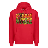 Red Gobble till you wobble turkey thanksgiving Premium Hoodie - NancyCooperArtShop