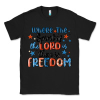 Black where the spirit of the lord is there is freedom Classic Tee - MaliasSmallBusiness