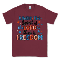 Burgundy where the spirit of the lord is there is freedom Classic Tee - MaliasSmallBusiness