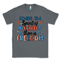 Charcoal Heather where the spirit of the lord is there is freedom Classic Tee - MaliasSmallBusiness