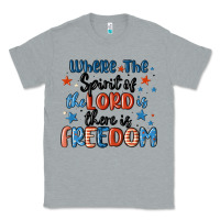 Heather Grey where the spirit of the lord is there is freedom Classic Tee - MaliasSmallBusiness