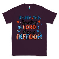 Plum where the spirit of the lord is there is freedom Classic Tee - MaliasSmallBusiness
