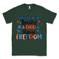 Sports Green where the spirit of the lord is there is freedom Classic Tee - MaliasSmallBusiness