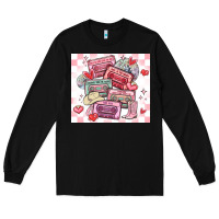 Black valentine's day cassette tapes Long Sleeve Tee - MaliasSmallBusiness