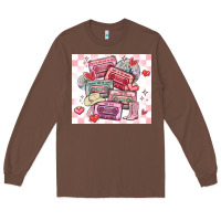 Chestnut valentine's day cassette tapes Long Sleeve Tee - MaliasSmallBusiness