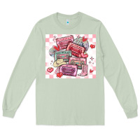 Matcha valentine's day cassette tapes Long Sleeve Tee - MaliasSmallBusiness
