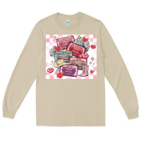 Mushroom valentine's day cassette tapes Long Sleeve Tee - MaliasSmallBusiness
