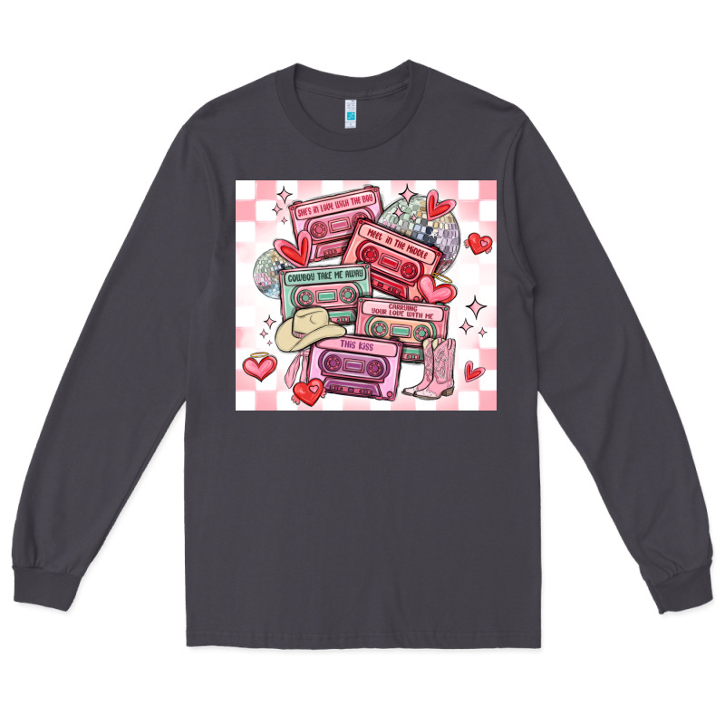 Valentine's Day Cassette Tapes Long Sleeve Tee by MaliasSmallBusiness | Teevron