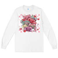 White valentine's day cassette tapes Long Sleeve Tee - MaliasSmallBusiness