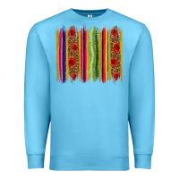 Ocean Blue Mexico Serape Brushstroke Premium Sweatshirt - texasbilliewilder