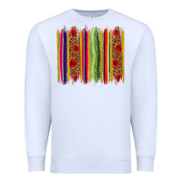 White Mexico Serape Brushstroke Premium Sweatshirt - texasbilliewilder