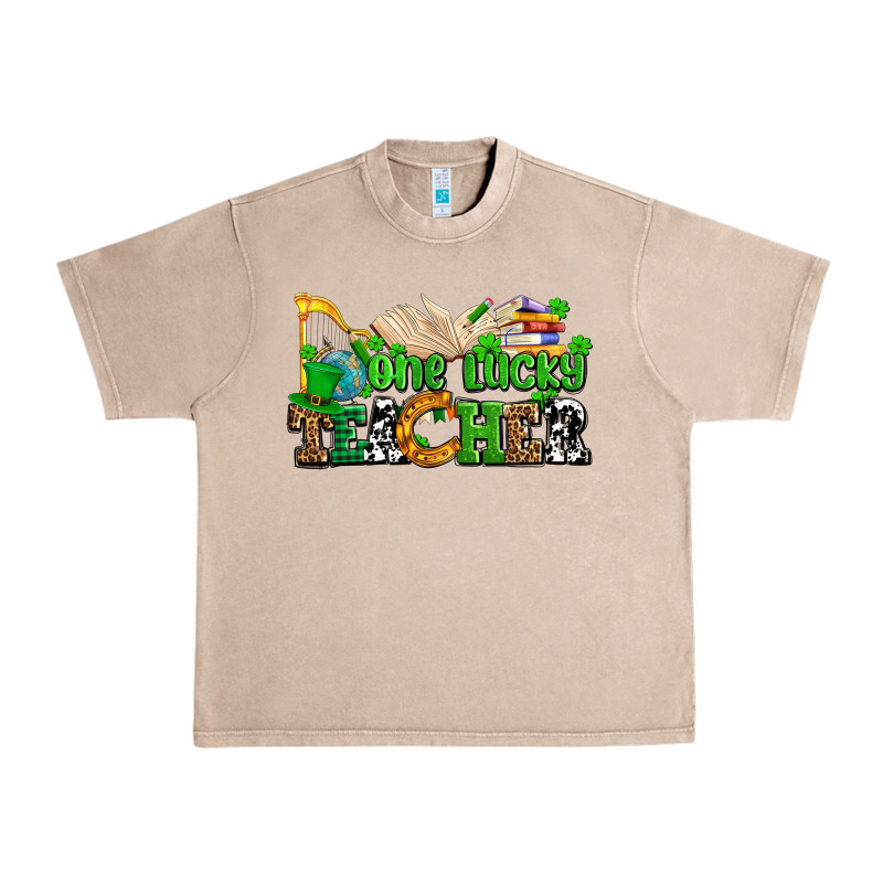 One Lucky Teacher Urban Heavy Tee by AdoDesignShop | Teevron
