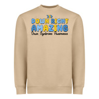 Mushroom down right amazing down syndrome awareness Heavyweight Sweatshirt - MaliasSmallBusiness