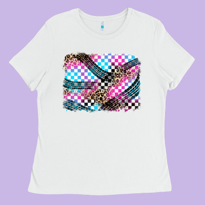 Race Background Ladies Tee Designed By Zillion Design Studio