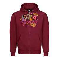 Burgundy hola bitchachos mexico cinco de mayo Zipper Hoodie - LillyAllenDesigns