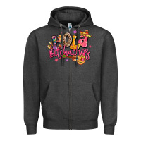 Charcoal Heather hola bitchachos mexico cinco de mayo Zipper Hoodie - LillyAllenDesigns