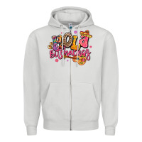 Dove Grey hola bitchachos mexico cinco de mayo Zipper Hoodie - LillyAllenDesigns