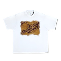 White leopard background Urban Heavy Tee - BarkalooDesign