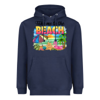 Navy take me to the beach Heavyweight Hoodie - NancyCooperArtShop