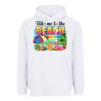 White take me to the beach Heavyweight Hoodie - NancyCooperArtShop