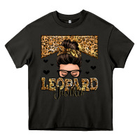 Asphalt leopard junkie messy bun Heavy Core Tee - Zillion Design Studio