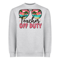 Heather Grey teacher off duty Heavyweight Sweatshirt - MaliasSmallBusiness