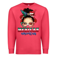 Cardinal Mexican American Messy Bun Premium Sweatshirt - texasbilliewilder