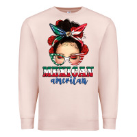 Pale Pink Mexican American Messy Bun Premium Sweatshirt - texasbilliewilder
