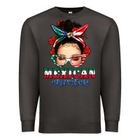 Smoke Mexican American Messy Bun Premium Sweatshirt - texasbilliewilder
