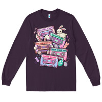 Plum easter cassette tapes Long Sleeve Tee - MaliasSmallBusiness