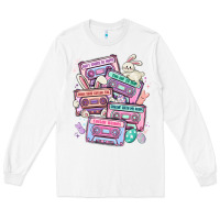 White easter cassette tapes Long Sleeve Tee - MaliasSmallBusiness