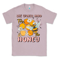 Lilac she works hard for the honey Classic Tee - MaliasSmallBusiness