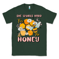 Sports Green she works hard for the honey Classic Tee - MaliasSmallBusiness