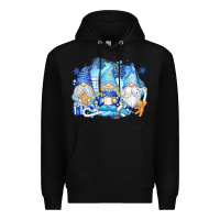 Black snowman gnome Premium Hoodie - texasbilliewilder